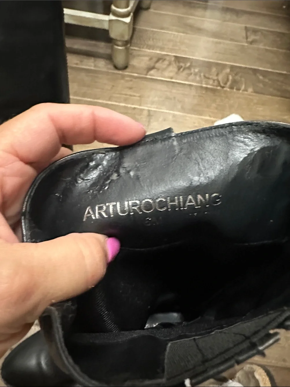 Arturo Chiang Black Over-the-Knee Buckle Riding Boots